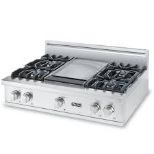 Stainless steel, natural gas no reviews yet write a review! Viking Professional 5 Series 36 Inch 4 Burner Natural Gas Rangetop With Griddle Stainless Steel Vrt5364gss Bbqguys