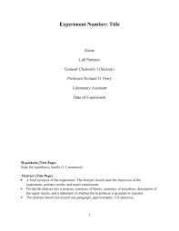 Lab Report Format Full Template Chem 1310 Nsu Chemistry Pertaining To Chemistry Lab Report Template Best S Lab Report Template Chemistry Labs Report Template