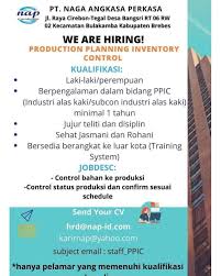 Pt ctaa ppic studies konsultan, enterprenurship in science education, and penelitian. Pin Oleh Lowongan Kerja Tegal Di Loker Ppic Di Pt Naga Angkasa Perkasa Brebes Rohani Penelitian Naga
