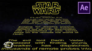 When the credits first premiered in star wars: How To Make Horizontal Star Wars Title Crawl Template After Effects Cs6 Youtube
