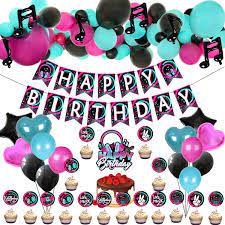 Peerless craft music theme wind chime promotion gift 6 tubes silver wind chime decoration 25 and whether music themed home decor is countertop, bedroom, or kitchen. Buy Girl Birthday Party Decorations Tic Toc Balloon Garland Happy Birthday Banner And Cake Toppers For Girls Music Themed Party Decorations Online In Indonesia B08l63ysln