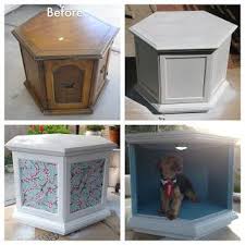 Girl On A Mission From Dated Table To Chic Dog Bed Side Table Diy Dog Bed End Table Dog Bed Dog Furniture