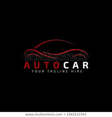 Red Car Logo Template With Black Background Auto Car Business Logo Design With Silhouette For Automotive Company Logo Templates Car Logos Business Logo Design