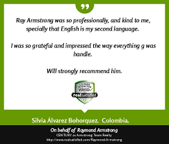 Another Customer Testimonial All The Way From Colombia South America Congratulations Ray Ray Armstrong Our Ag Volusia County Customer Testimonials Century