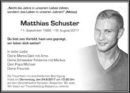 Traueranzeigen von Matthias Schuster