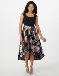R M Richards Flared Floral High Low Dress Dressbarn Patrones