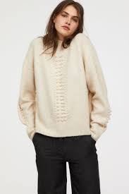 Check spelling or type a new query. Fine Knit Sweater With Beads Cream Ladies H M Us Knitting Women Sweater Fine Knit Sweater Sweaters