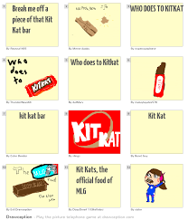 Break me off a piece of that. Break Me Off A Piece Of That Kit Kat Bar Drawception