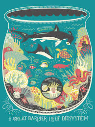 A Great Barrier Reef Ecosystem Terrarium Art Print Etsy Art Great Barrier Reef Ecosystems