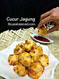 Satu resipi cucur jagung berudang yang sedap yang saya dapati dari blog azie kitchen yang telah saya cuba pagi tadi untuk sarapan. Cucur Jagung Pedas