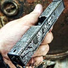 Full Slide Engraving Dark Alliance Firearms Hand Guns Engraving Firearms