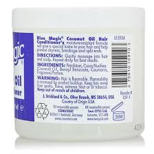 While oil is one of the major ingredients used in hair products and strengthening hair treatments, coconut oil has specifically been found to reduce the swelling that occurs when hair is wet.the reason why swelling is bad for hair is that it can fatigue the strands and lead to damage. Blue Magic Coconut Oil Hair Conditioner 12oz 340g Haarspulung Aus Kokosnussol Urembo Der Online Afro Beauty Shop Fur Deutschland