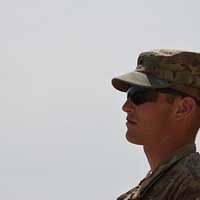 A special forces soldier (left), from 3rd Special Forces