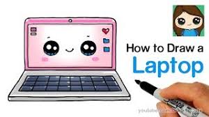 A sharp pencil is one of an indispensable drawing tools used in technical drawing and architecture. How To Draw A Laptop Computer Easy And Cute Youtube