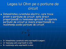Intensintatea curentului electric , pe întregul circuit, este direct proporţionalã cu intensitatea electromotoare şi invers proporţionalã cu rezistenţa folosind relatiile obtinute prin utilizarea legii lui ohm pentru o portiune de circuit, se obtine Ppt Elecrocinetica Powerpoint Presentation Free Download Id 4485809