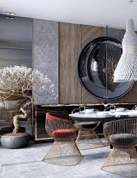 Ultra modern dining room with lights. Ultra Modern Dining Room