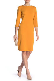 Marina Tie Back 3 4 Sleeve Sheath Dress Nordstrom Rack Sheath Dress Nordstrom Dresses Dresses