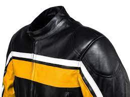 Legacy Classic Black Yellow Motorcycle Leather Jacket By Speedfireusa Motorcycle Racing Jacket Jackets Leather Jacket