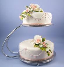 2 Tier C Shape Silver Chrome Cake Stand Hire Stand Image 1 Tiered Wedding Cake Wedding Cake Stands Cake