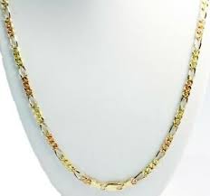Ca$ 248.97 free delivery favourite. 27 00 Gm 14k Tri Color Solid Gold Men S Women S Figaro Chain Necklace 20 6 Mm Ebay
