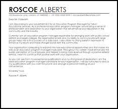 Create a best cover letter for a compliance officer quick & easy builder free download sample expert writing tips from getcoverletter. Education Program Manager Cover Letter Sample Cover Letter Templates Examples