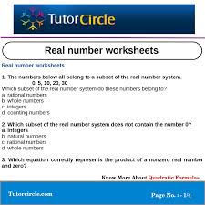 The rational number system worksheet. Real Number Worksheets By Tutorcircle Team Issuu