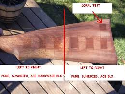 The boiled product penetrates into the wood's grain, which accentuates the pattern. Question For Mr Laidler