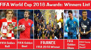Medal count tables and top medal winners by olympic games, nations, sports. Fifa Men S World Cup 2018 List Of Award Winners And Runners Up Info World Cup Winners Info