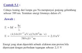 2 = 63 dan seterusnya. Good Momentum Sebuah Foton Dengan Panjang Gelombang 800 Nm Sebesar