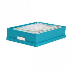 Boite De Rangement A4 En Carton Turquoise Rangement Bureau Boite De Rangement Papier Lamine Boite