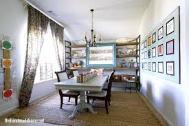 You can see she has a dining table and chairs as desks to learn at. Home School Room