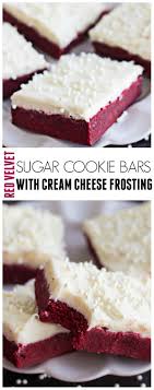 These Red Velvet Sugar Cookie Bars Are Delicious Sugar Cookie Bars Without All Of The Hard Work And The Cream C Yummy Sugar Cookies Sugar Cookie Bars Desserts