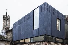 Modern Extension To A Converted Church To Create Office Space For A Gallery Which Incorporates Frameless Structural Glazin Architecture Modern Extension Facade