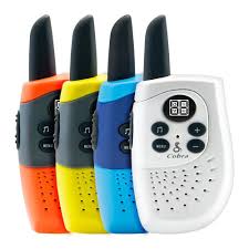 Cobra Sh130 4 Four Pk 8 Mile Walkie Talkies Yellow Sh130 4 In 2020 Walkie Talkie Two Way Radio Family Safety