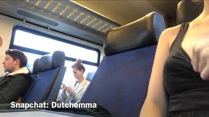 DutchEmma masturbating in train