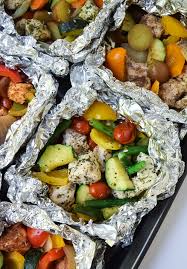 Best low carb foil packet dinners from foil packets garlic butter mushroom and gnocchi — eatwell101. Mix Match Chicken Foil Packets Whole30 Paleo Keto Tastythin