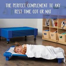 Ecr4kids Rest Time Blanket Cot Or Rest Mat Blanket For Daycare Or Preschool Nap Time White 12 Pk Preschool Nap Mats Ecr4kids Cot