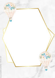 You'll also find a few more complex styles, one simpler one, a blank template to use. Free Watercolor Hot Air Balloon Vintage Invitation Templates Hot Air Balloon Invitation Vintage Invitations Vintage Invitation Template