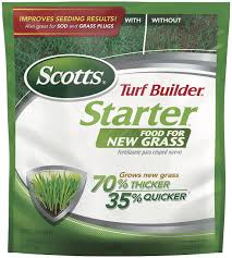 Scotts lawn pro super turf builder with plus 2 weed control, and scotts super bonus s weed and feed. Amazon Com Scotts Turf Builder Starter Food For New Grass 3 Lb Lawn Fertilizer For Newly Planted Grass Also Great For Sod And Grass Plugs Covers 1 000 Sq Ft Fertilizers Garden Outdoor