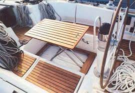 boat cockpit table integrated teak casa mare videos boat decor boat interior design sailboat interior