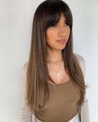 Balayage layered long side bangs. 18 Best Layered Hair With Bangs For 2021