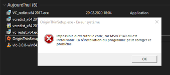 Solved: missing VCRUNTIME140.dll and MSVCP140.dll. Origin wont ...