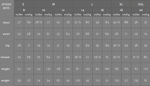 13 Accurate Spyder Size Chart