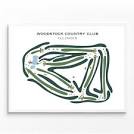 Woodstock Country Club IL Golf Course Map Home Decor - Etsy