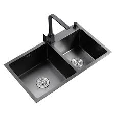 All sinks are made in house by the same team of craftsmen that build the countertops, insuring a perfect match and fit every time. Buy Black Kitchen Sink Doubel Bowel Above Counter Or Udermount Stainless Steel Seamless Vegetable Washing Basin Sink Cicig