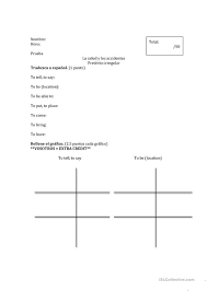 Spanish Irregular Preterit Verbs Quiz English Esl Worksheets