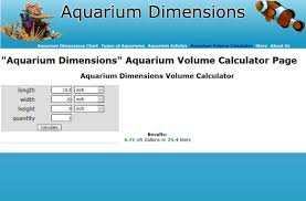 6 Online Aquarium Tank Volume Calculator Free Websites