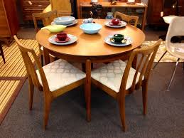 1959 Breakfast Dining Table With Four Dining Chairs By Drexel In The Projection Line One Leaf Included Chairs Re Mid Century Dining Furniture Dining Chairs