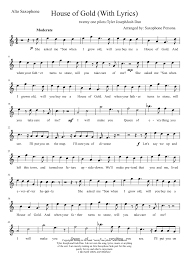 Maybe you would like to learn more about one of these? House Of Gold Solo With Lyrics Sheet Music For Saxophone Alto Solo Musescore Com