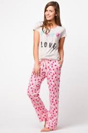 Pembe Kadin Desenli Pijama Takimi 313817 Defacto Pijama Moda Stilleri Kadin
